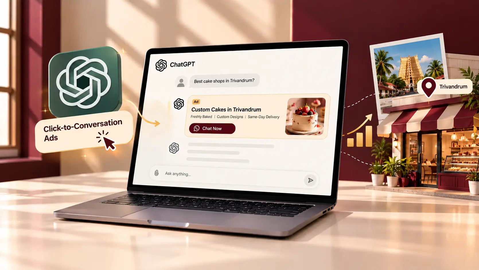 Click-to-Conversation Ads Are Here: What ChatGPT’s New Ad Model Means for Small Businesses in Trivandrum